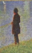 Georges Seurat Angler oil painting reproduction